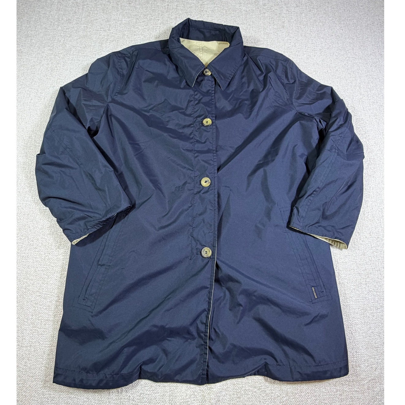 Paul & Shark Yachting Men’s L Blue Tan Reversible Rain System Jacket Long Sleeve